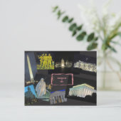 Washington DC-monumenten 's nachts Briefkaart (Staand voorkant)