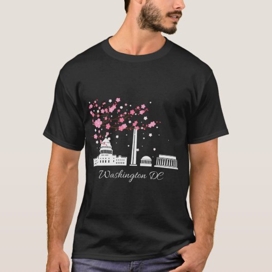 Washington DC Monuts Memorials Kersenbloesem T-shirt (Voorkant)