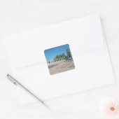 Washington, DC, National WWII-herdenkingsmonument Vierkante Sticker (Envelop)