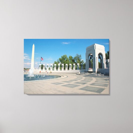 Washington, DC, National WWII Memorial Canvas Afdruk (Voorkant)