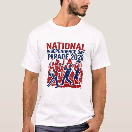 Washington DC Nationale Onafhankelijkheidsdag Para T-shirt (Voorkant)
