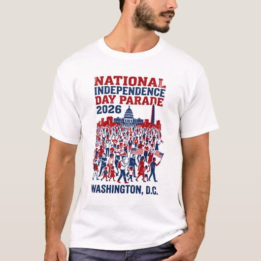 Washington DC Nationale Onafhankelijkheidsdag Para T-shirt (Voorkant)
