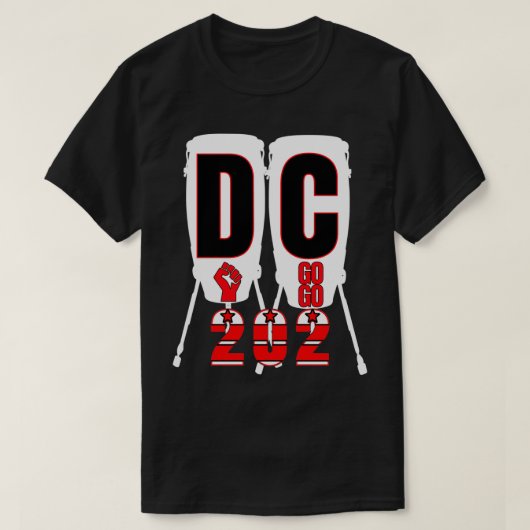 Washington DC Nations Capitol Conga Drums Go Mu T-shirt (Design voorkant)