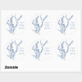 Washington DC Navy bruiloft gunst Ronde Sticker (Vel)