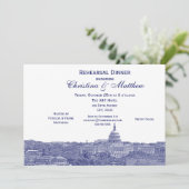 Washington DC Navy Skyline Silhouette Repetitie Dn Kaart (Staand voorkant)