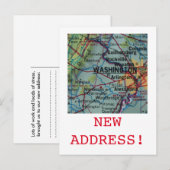 Washington DC - Nieuwe aankondiging adres (Voorkant / Achterkant)