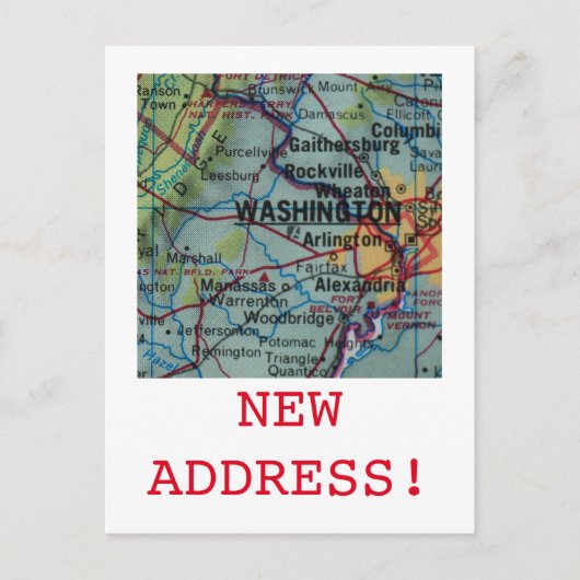 Washington DC - Nieuwe aankondiging adres (Voorkant)