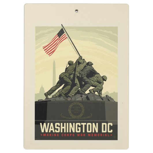 Washington, DC | Oorlogsmonument van het Korps Mar Klembord (Achterkant)