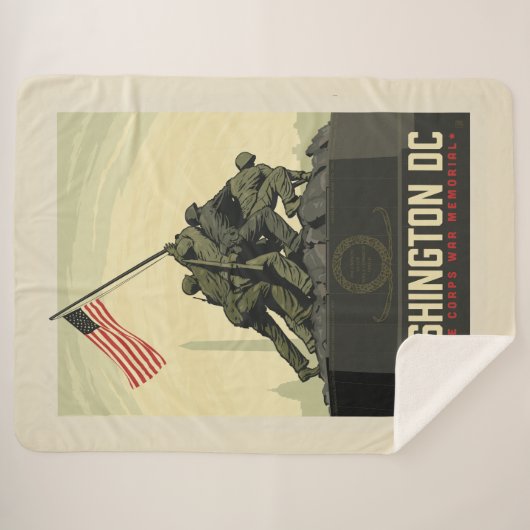 Washington, DC | Oorlogsmonument van het Korps Mar Sherpa Deken (Voorkant (horizontaal))