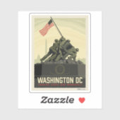 Washington, DC | Oorlogsmonument van het Korps Mar Sticker (Vel)