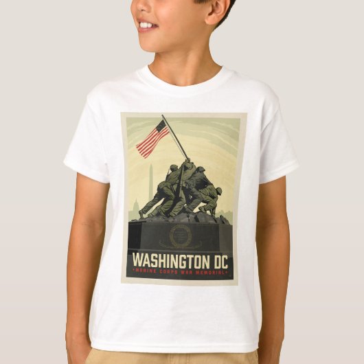 Washington, DC | Oorlogsmonument van het Korps Mar T-shirt (Voorkant)