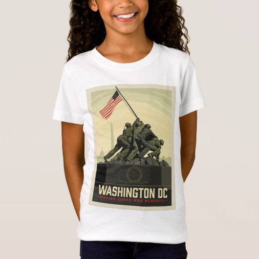 Washington, DC | Oorlogsmonument van het Korps Mar T-shirt (Voorkant)