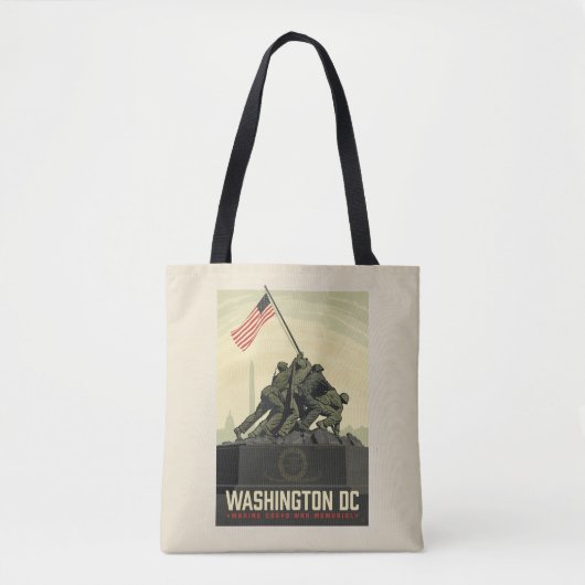 Washington, DC | Oorlogsmonument van het Korps Mar Tote Bag (Voorkant)