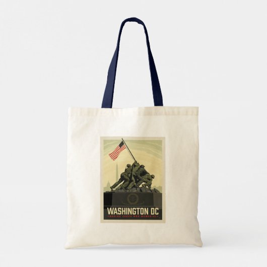Washington, DC | Oorlogsmonument van het Korps Mar Tote Bag (Achterkant)