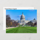 Washington DC Oriëntatiepunten Capitool Briefkaart (Voorkant / Achterkant)