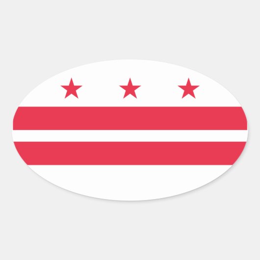 Washington DC Ovale Sticker (Voorkant)