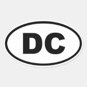 Washington DC Ovale Sticker (Voorkant)