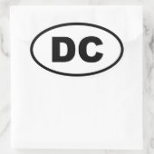Washington DC Ovale Sticker (Tas)