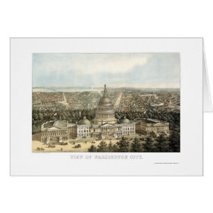 Washington, DC Panorama Map - 1857
