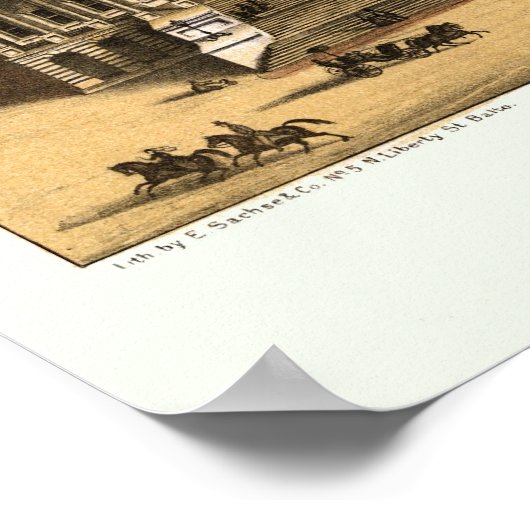 Washington, DC Panorama Map - 1871 Poster (Hoek)