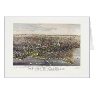 Washington, DC Panorama Map - 1880