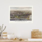 Washington, DC Panorama Map - 1880 Poster (Keuken)