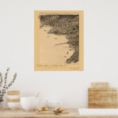 Washington, DC Panorama Map - 1883 Poster (Keuken)