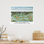 Washington, DC Panorama Map - 1888 Poster (Keuken)