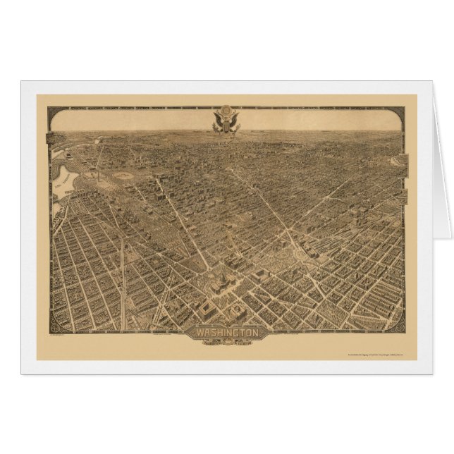 Washington, DC Panoramic Map - 1921 (Voorkant Horizontaal)