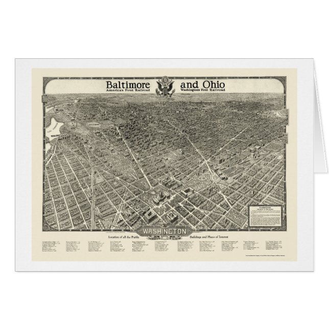 Washington, DC Panoramic Map - 1923 (Voorkant Horizontaal)