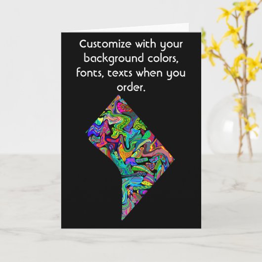 Washington DC Pas kaart aan zoals jij dat wil (Gele Bloem)