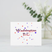 Washington DC Patriotic Stars Briefkaart (Staand voorkant)