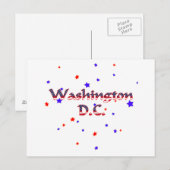 Washington DC Patriotic Stars Briefkaart (Voorkant / Achterkant)