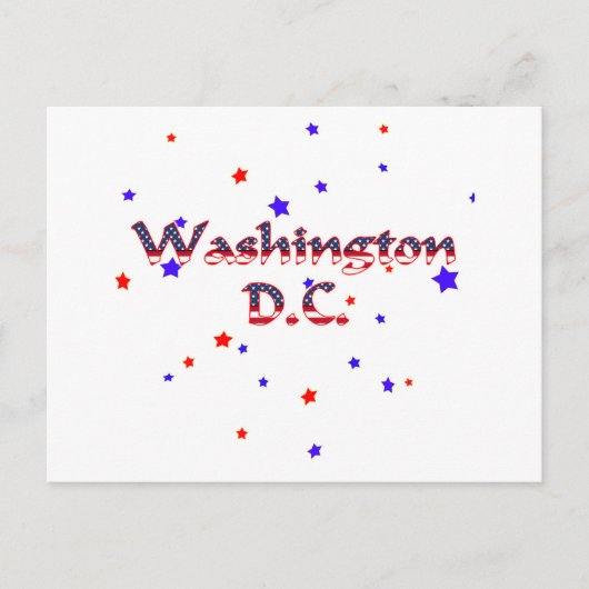Washington DC Patriotic Stars Briefkaart (Voorkant)