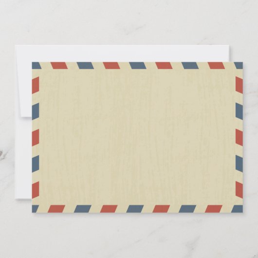 Washington DC / Portugal Airmail | Bruiloft Kaart (Achterkant)