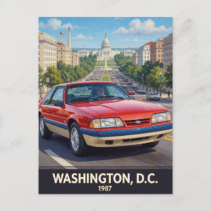 Washington DC Prestatie wegen jaren tachtig 1987 Briefkaart