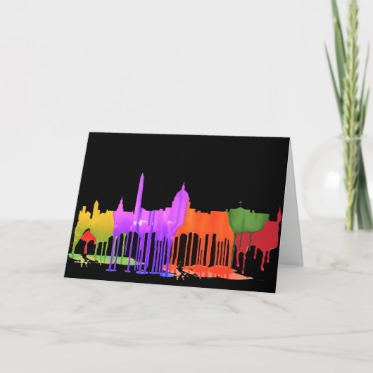 WASHINGTON DC PUDDELS - FEESTDAGEN KAART (Voorkant)