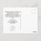 Washington DC Real Estate Agent Realtor Marketing Briefkaart (Achterkant)