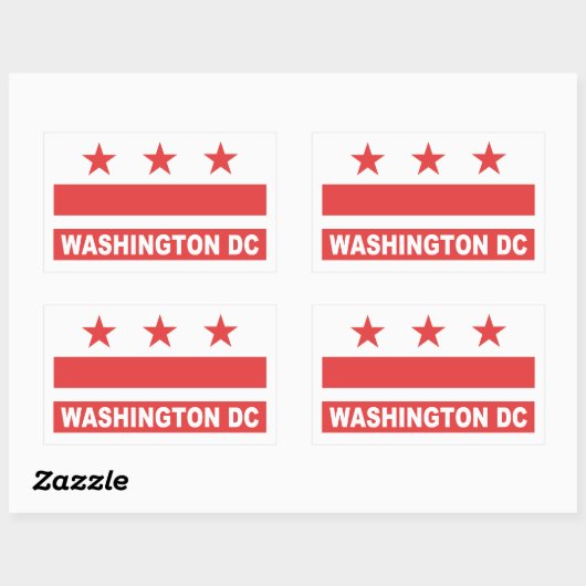 Washington DC Rechthoekige Sticker (Vel)