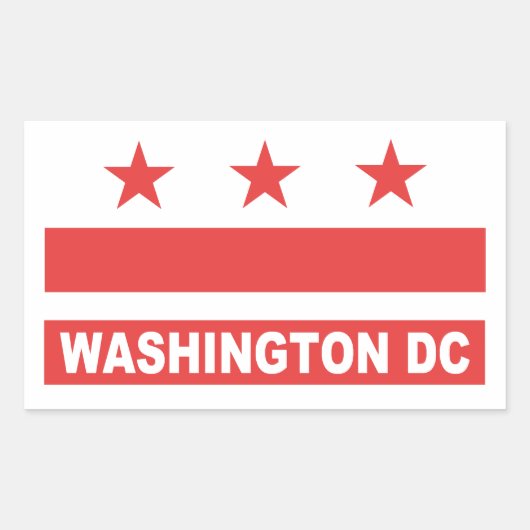 Washington DC Rechthoekige Sticker (Voorkant)