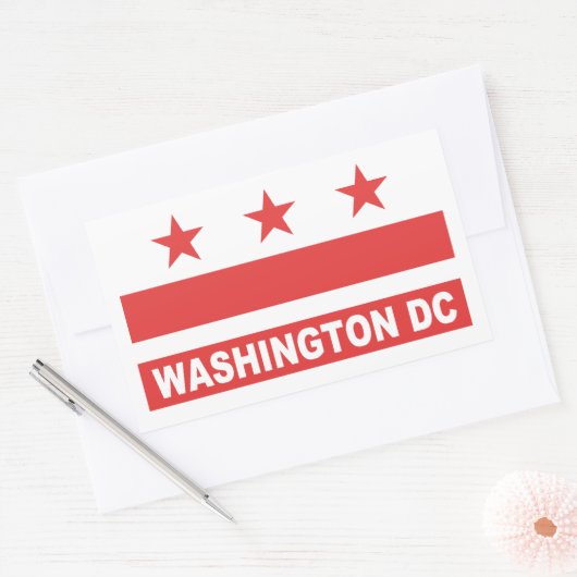 Washington DC Rechthoekige Sticker (Envelop)