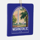 Washington DC Reis Kunst Embleem Keramisch Ornament (Rechts)