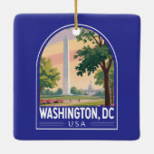 Washington DC Reis Kunst Embleem Keramisch Ornament (Achterkant)
