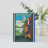  Washington DC-reisillustratie Briefkaart (Staand voorkant)