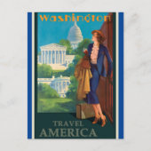  Washington DC-reisillustratie Briefkaart (Voorkant)