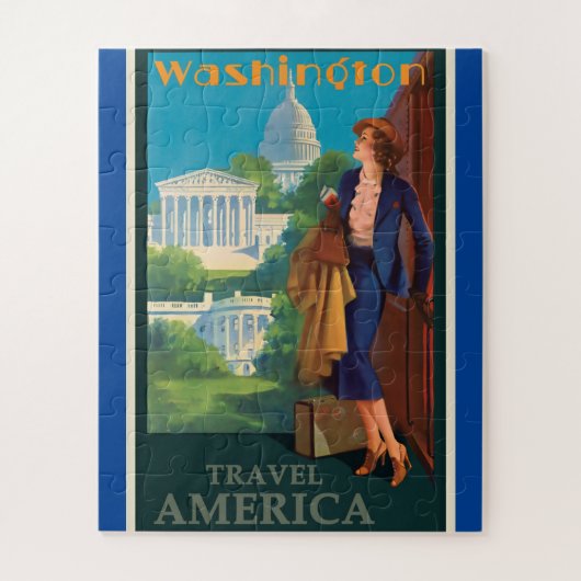  Washington DC-reisillustratie Legpuzzel (Verticaal)