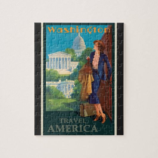  Washington DC-reisillustratie Legpuzzel (Verticaal)