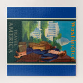  Washington DC-reisillustratie Legpuzzel (Horizontaal)