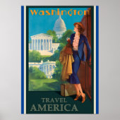  Washington DC-reisillustratie Poster (Voorkant)