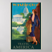 Washington DC-reisillustratie Poster (Voorkant)